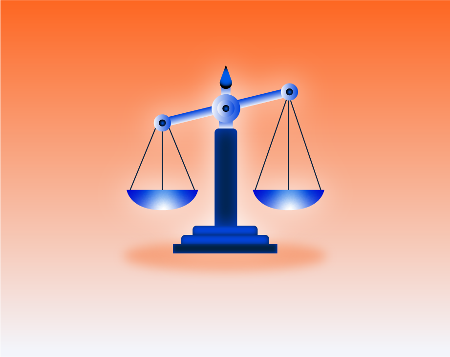 Illustration d’une balance de la justice